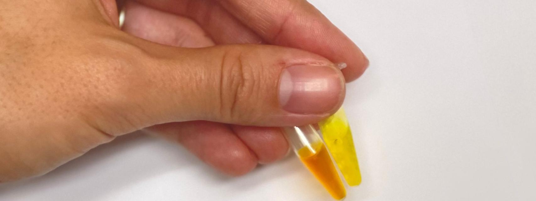 Muestra del cambio de brillo del sensor de escopolamina