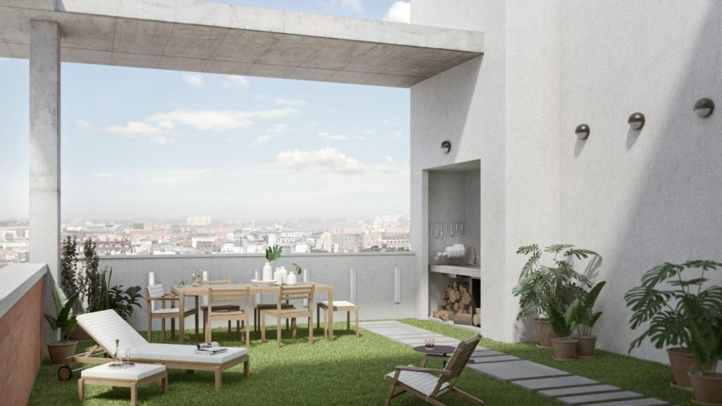 La terraza de los áticos.