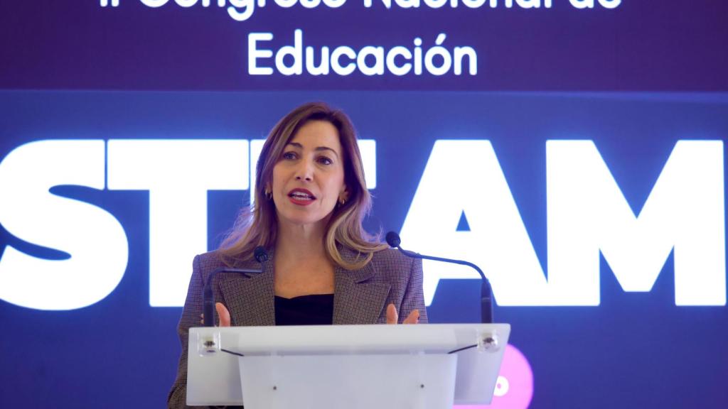 La alcaldesa de Zaragoza, Natalia Chueca, en la presentación del II congreso STEAM.