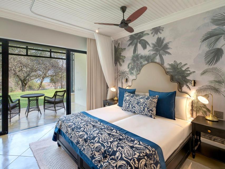 La terraza de unas de las habitaciones del Royal Livingstone Hotel by Anantara.