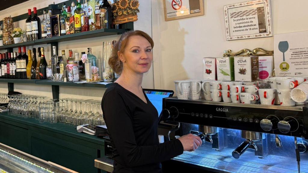 Natalia, propietaria del bar Ucramaña.