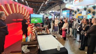 El estand de los campos de la Comunitat Valenciana en la feria Makta.