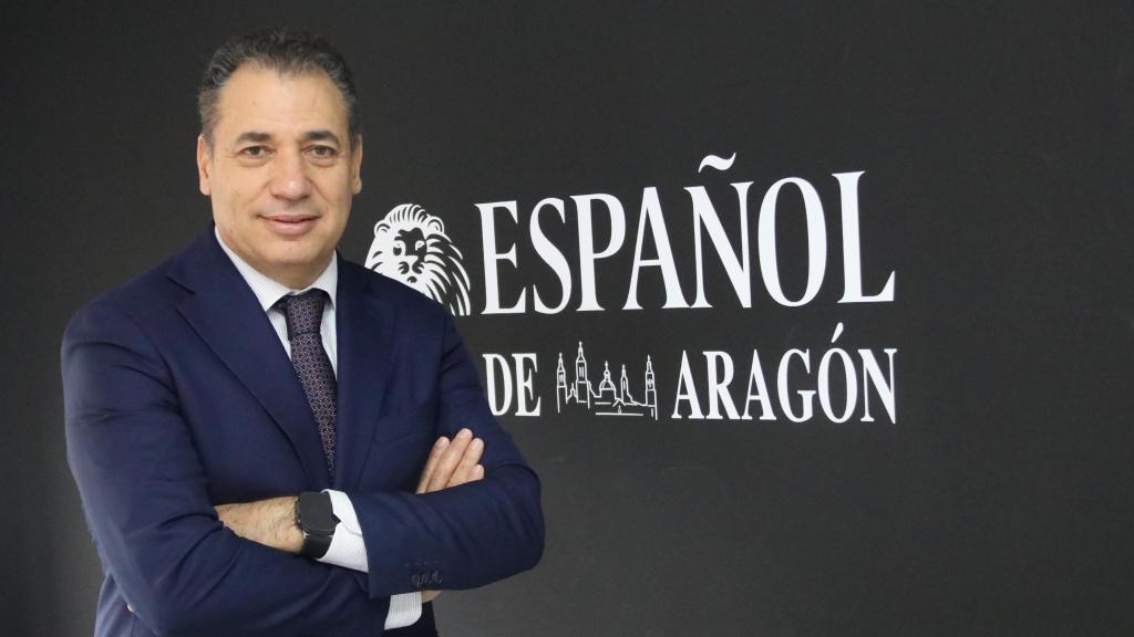 Benito Tesier, presidente de CEOE Aragón, en la redacción de EL ESPAÑOL DE ARAGÓN
