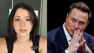 Izquierda, Ashley St. Clair. Derecha, Elon Musk, en un fotomontaje.