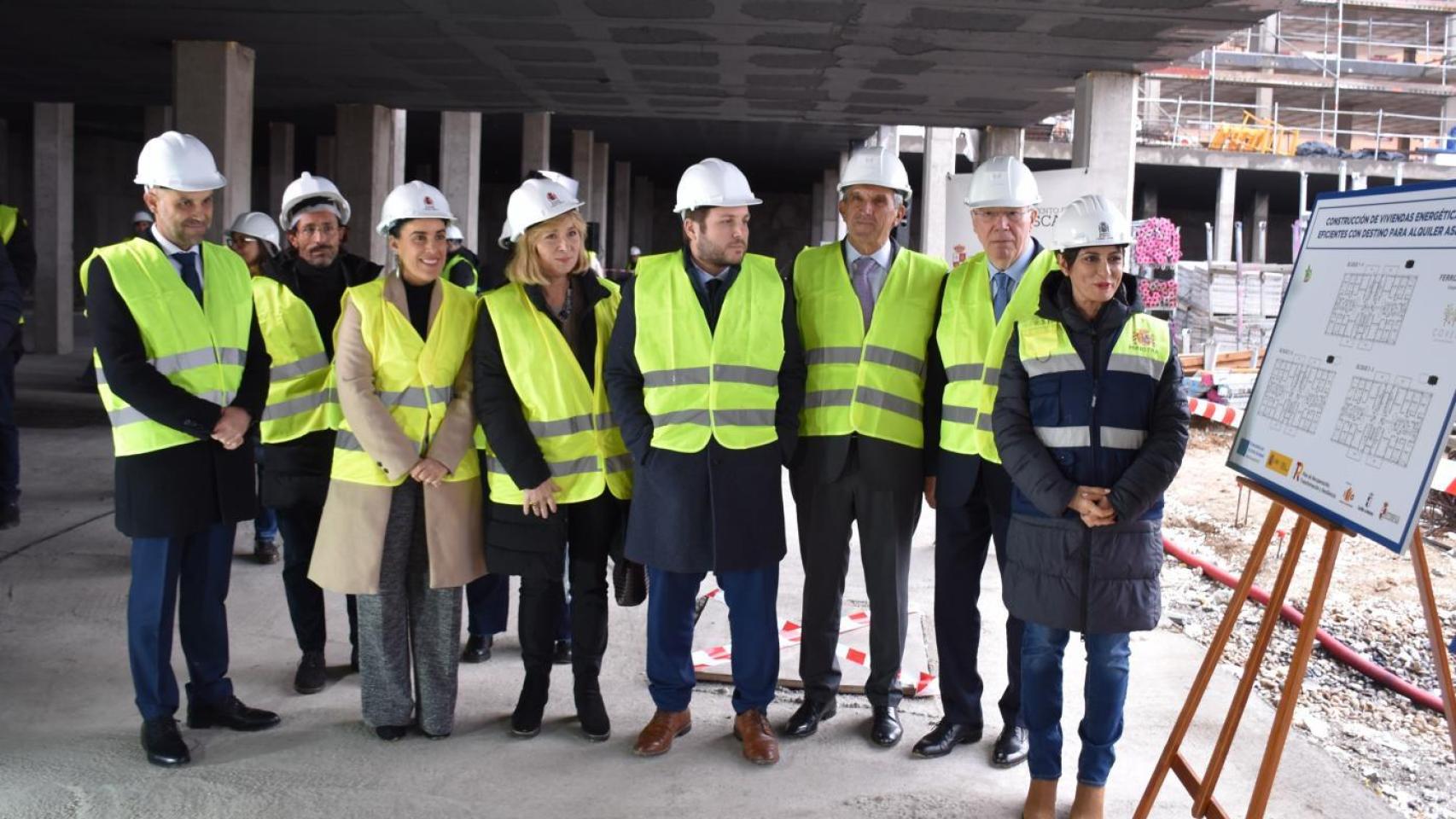Visita a las obras de las viviendas en Illescas (Toledo). Foto: JCCM.