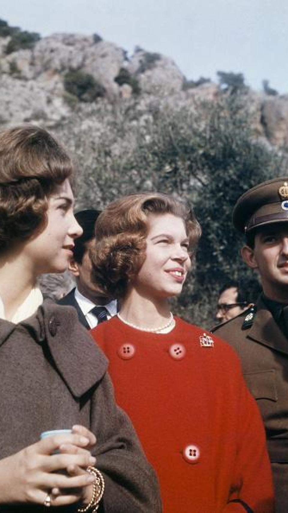 La emérita Sofía, junto a Irene de Grecia.