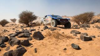 Nani Roma, durante la etapa 11 del Rally Dakar.