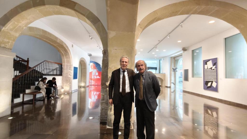 Andrea Cancellato y Jorge Soler, este viernes en el Mubag.