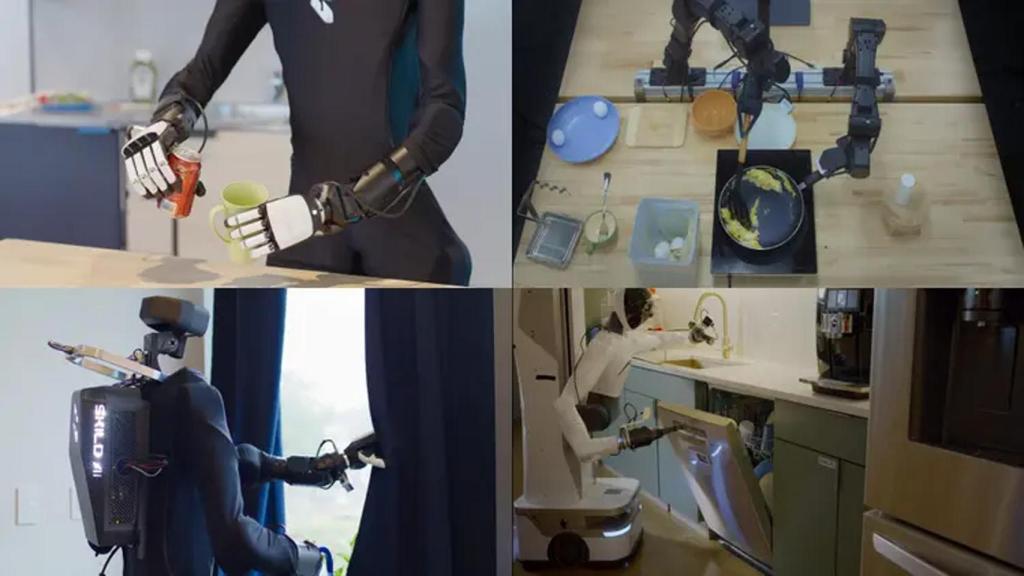 Robot Skild manipulando objetos.