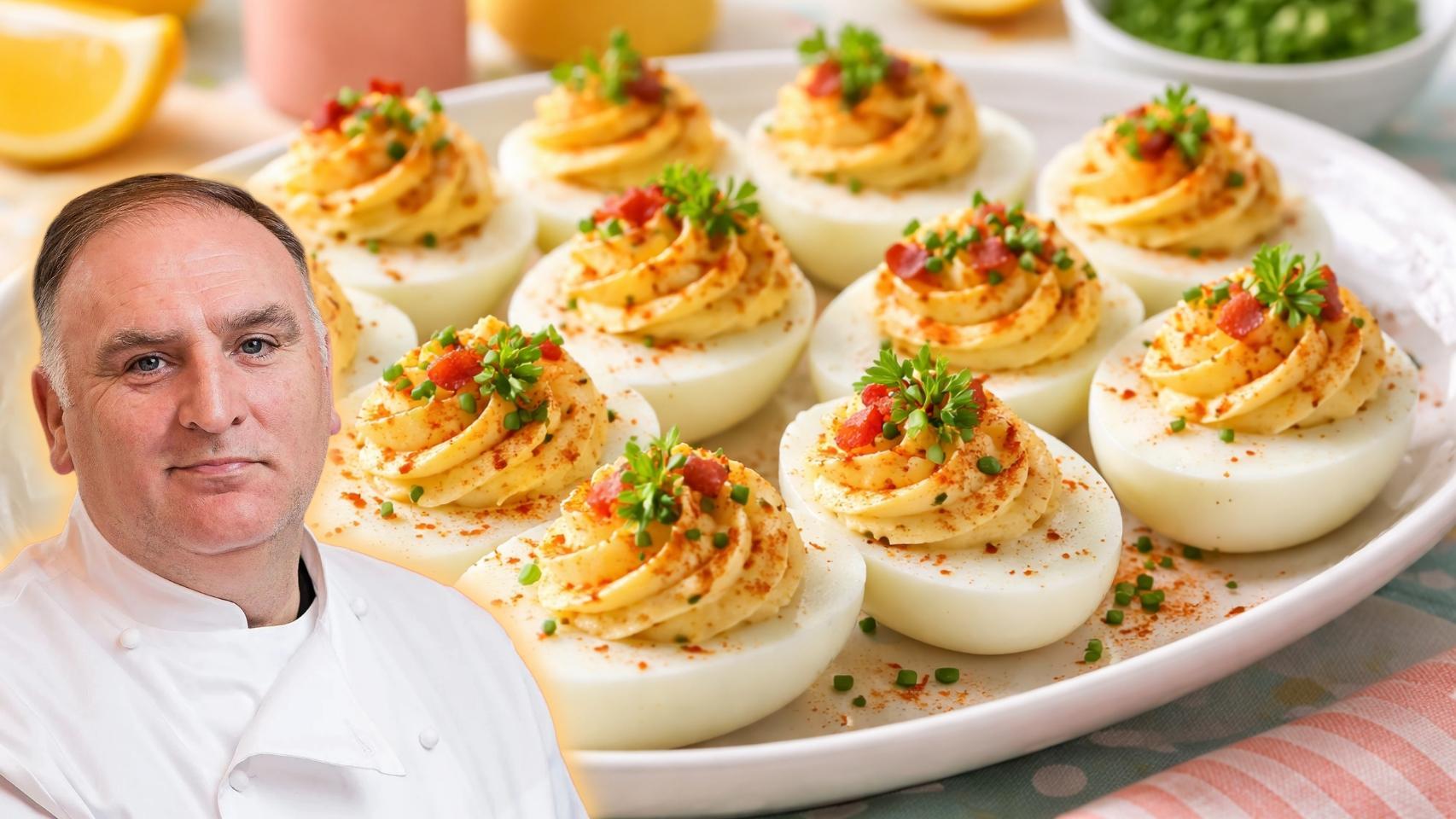 José Andrés, chef, en un montaje de El Español