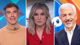 Jorge Fernández, Sandra Golpe y Carlos Sobera en un montaje de BLUPER.