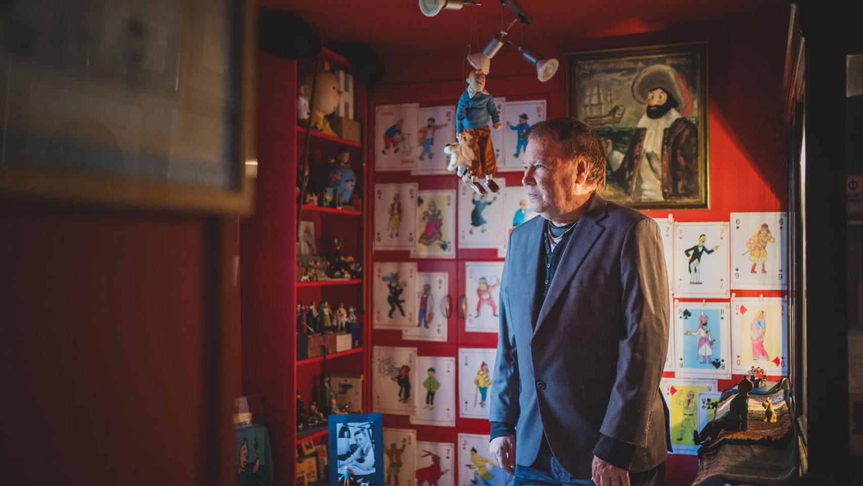 Juan d'Ors en su museo de Tintín.