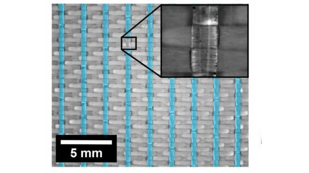 El agente curativo termoplástico impreso en 3D sobre el refuerzo de fibra de vidrio