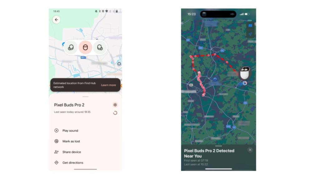 El panel de control del hacker (izqda) y la notificación de seguimiento (dcha).