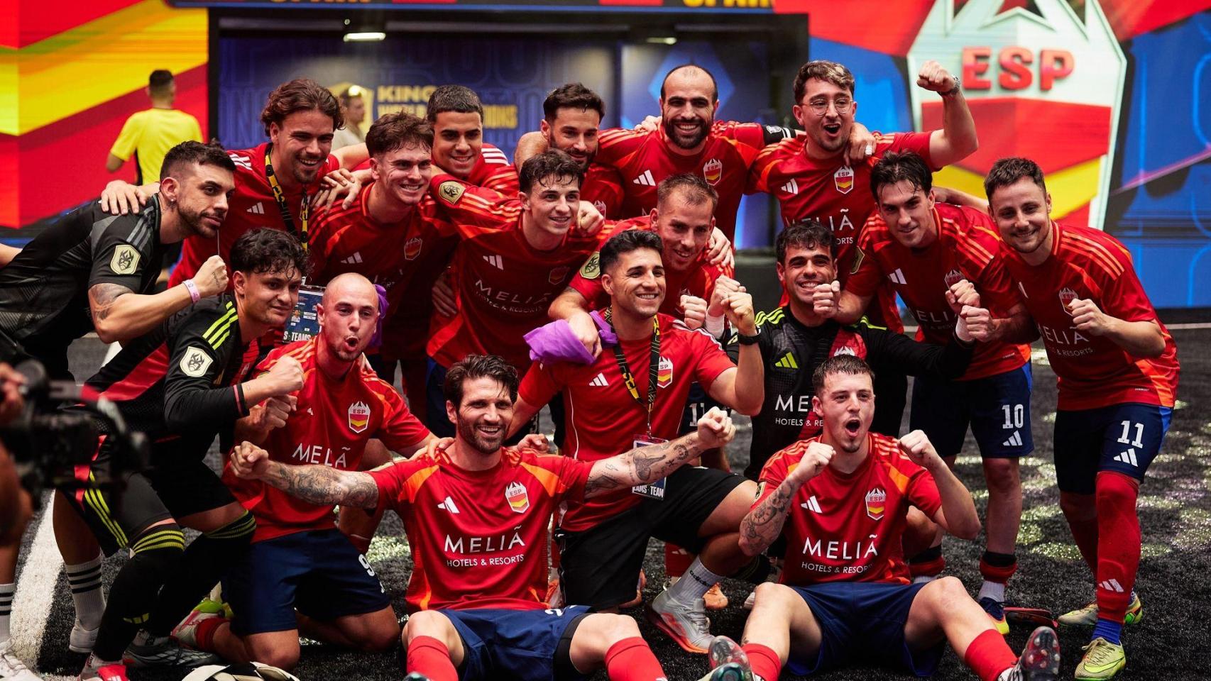 El equipo español celebra la victoria ante Estados Unidos en los cuartos de final.