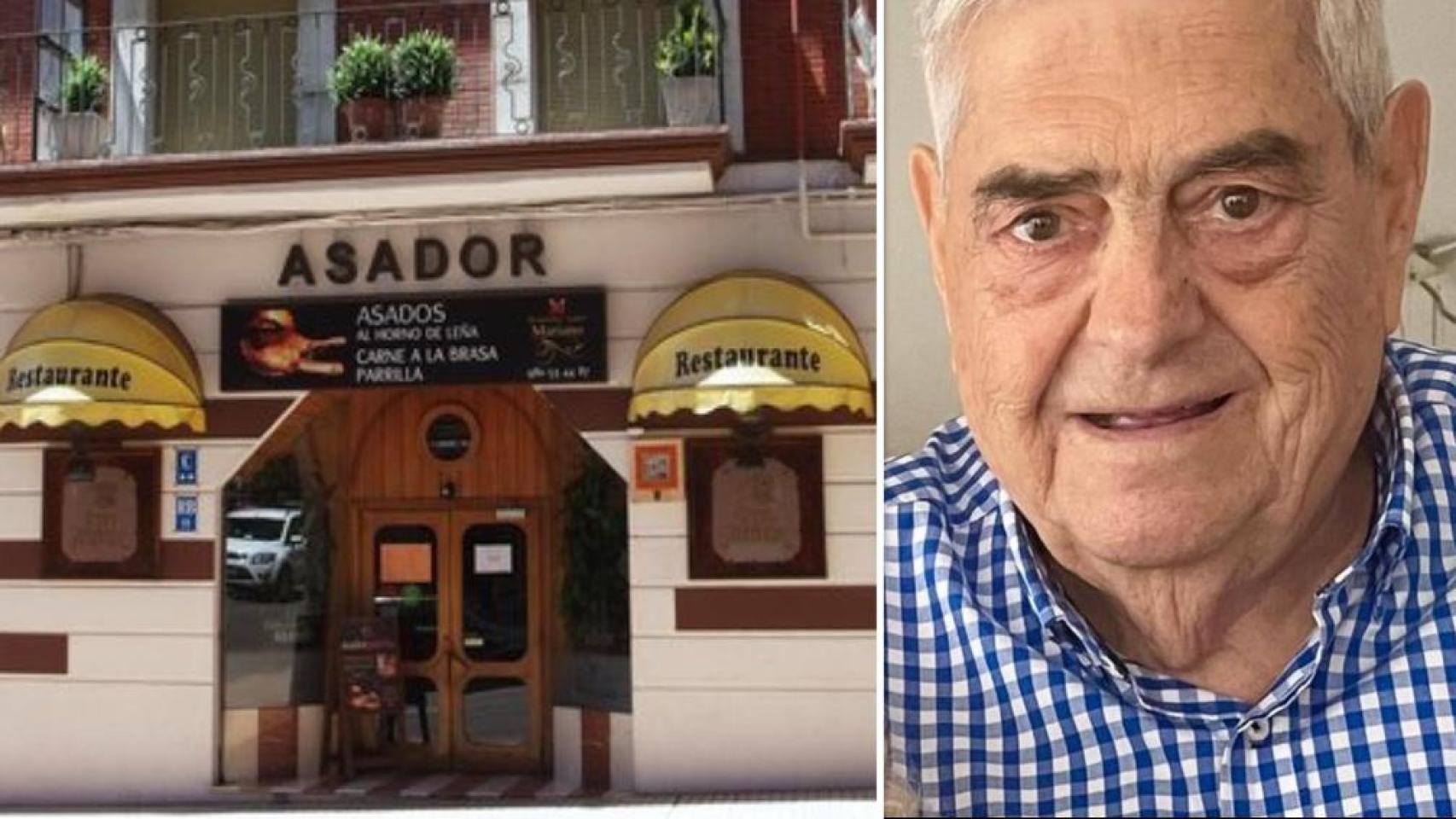 El asador Casa Mariano y el hostelero zamorano Mariano Rodríguez, en un montaje de EL ESPAÑOL