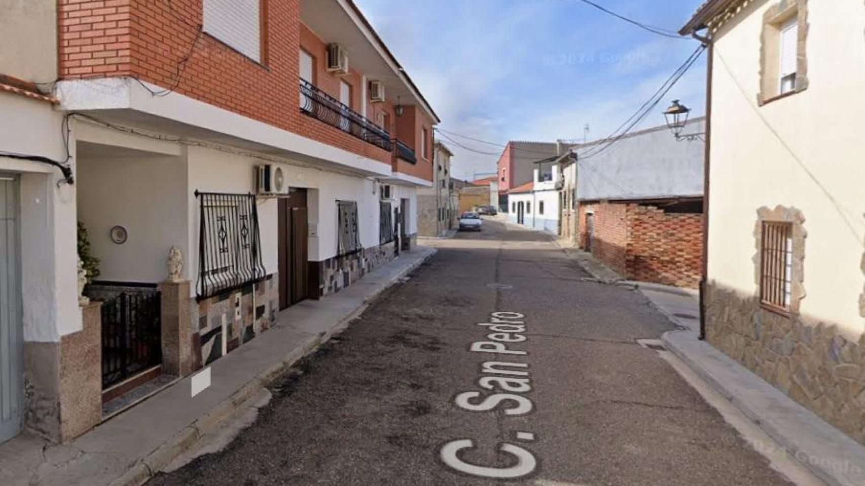 Imagen de Google Maps de la calle San Pedro, del municipio toledano.