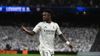 Vinicius, durante el Real Madrid - Levante en el Santiago Bernabéu