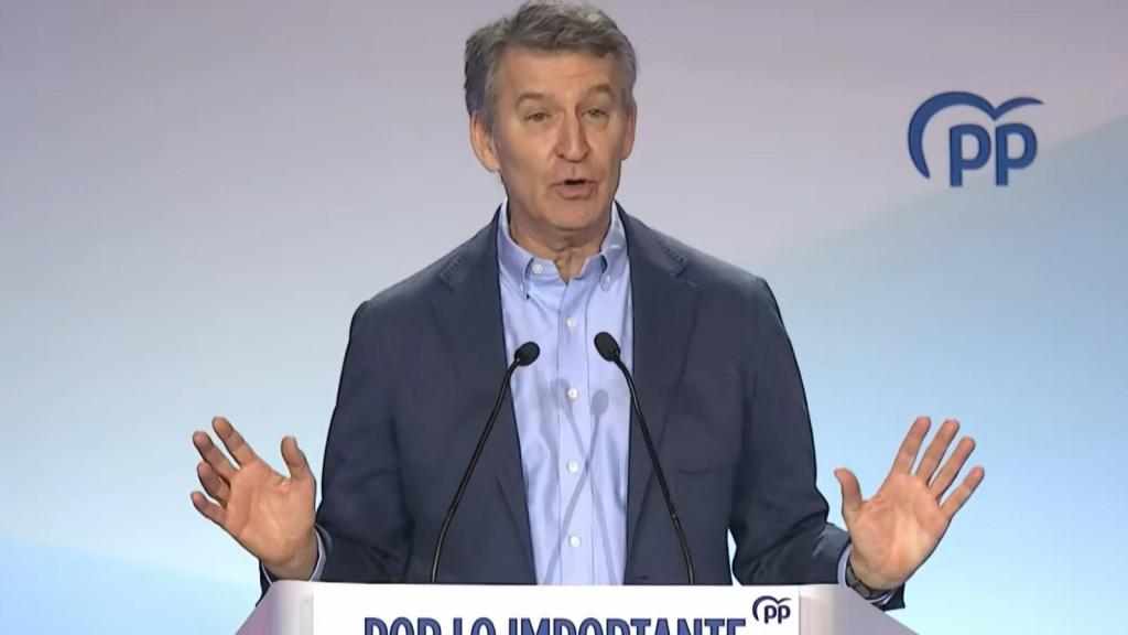 El líder del PP, Alberto Núñez Feijóo, este domingo 18 de enero.