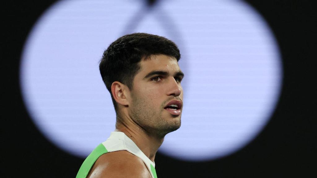 Alcaraz, durante el partido contra Walton.