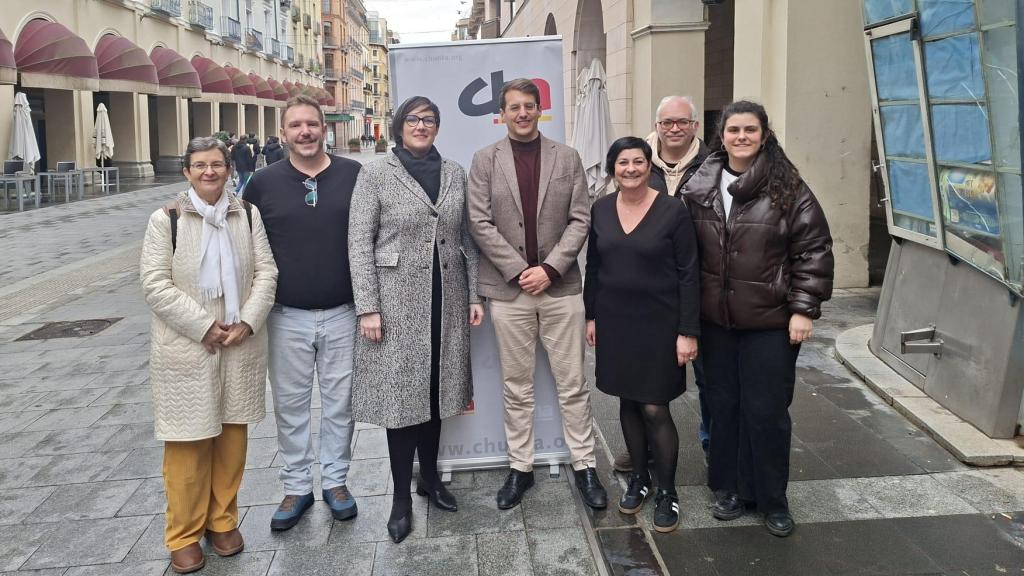 Jorge Pueyo y Verónica Villagrasa, en Huesca.