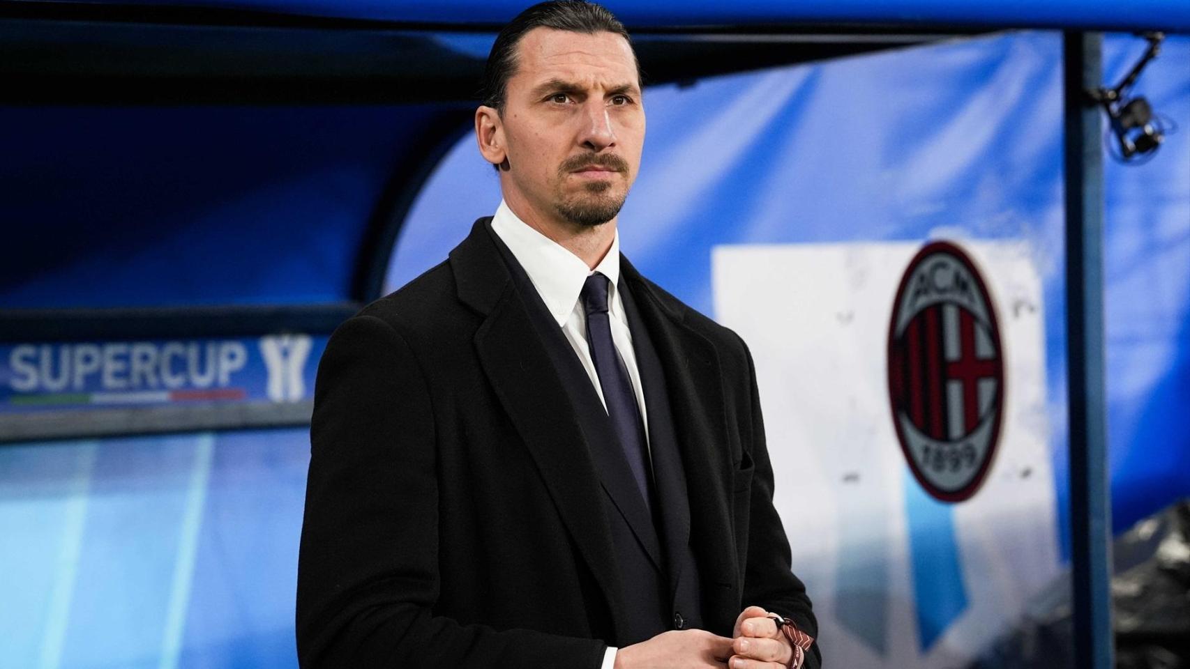 Ibrahimovic, durante la semifinal de la Supercopa de Italia entre el Milan y la Juventus.