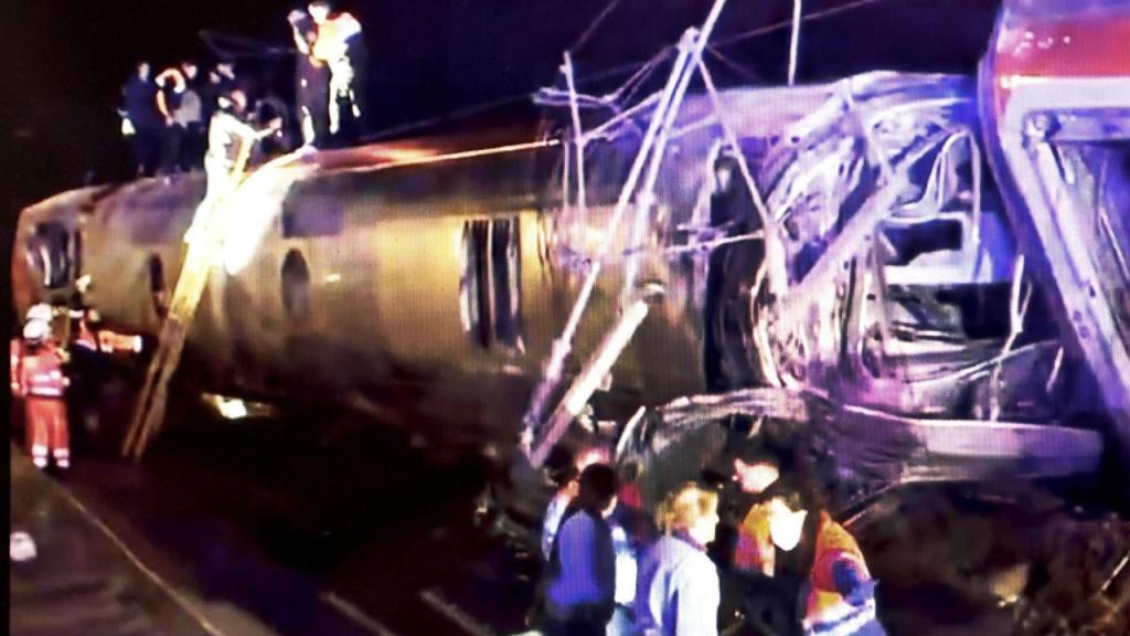 Imagen del tren Iryo siniestrado.