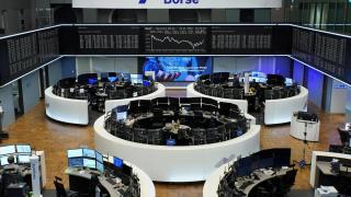 Interior de la Bolsa de Fráncfort.