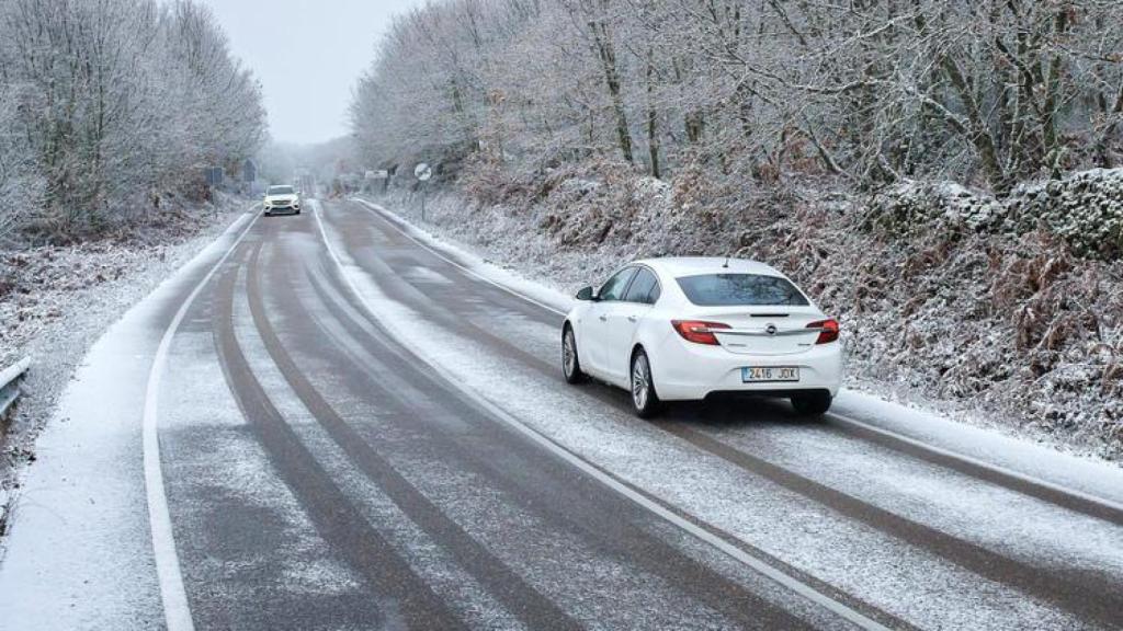 Nieve en las carreteras de la provincia de Salamanca