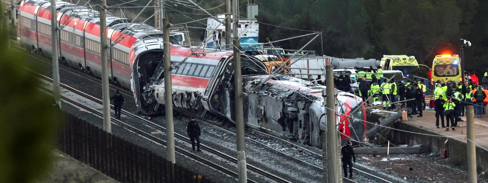 Así ha quedado el tren de Iryo tras el accidente de este domingo.
