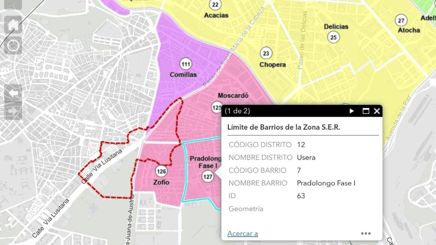 Zonas de aparcamiento regulado en Madrid