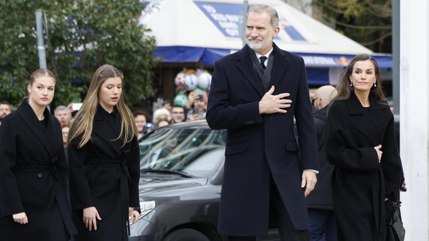 La Familia Real, en el velatorio.