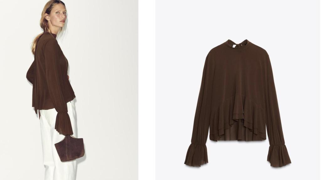 Blusa fluida volantes. Ref. 5039/205/700