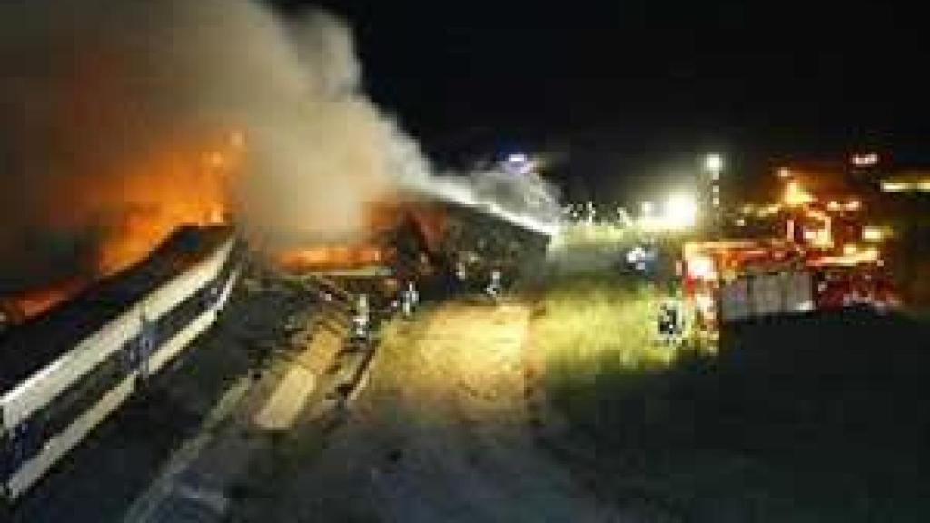 El Talgo y el mercancías que chocaron en Chinchilla en 2003, terminaron calcinados.