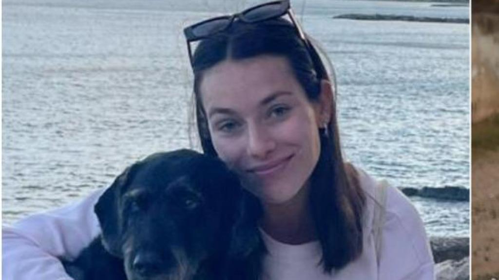 Imagen de Ana, la hermana de Raquel, junto a su mascota, Boro.