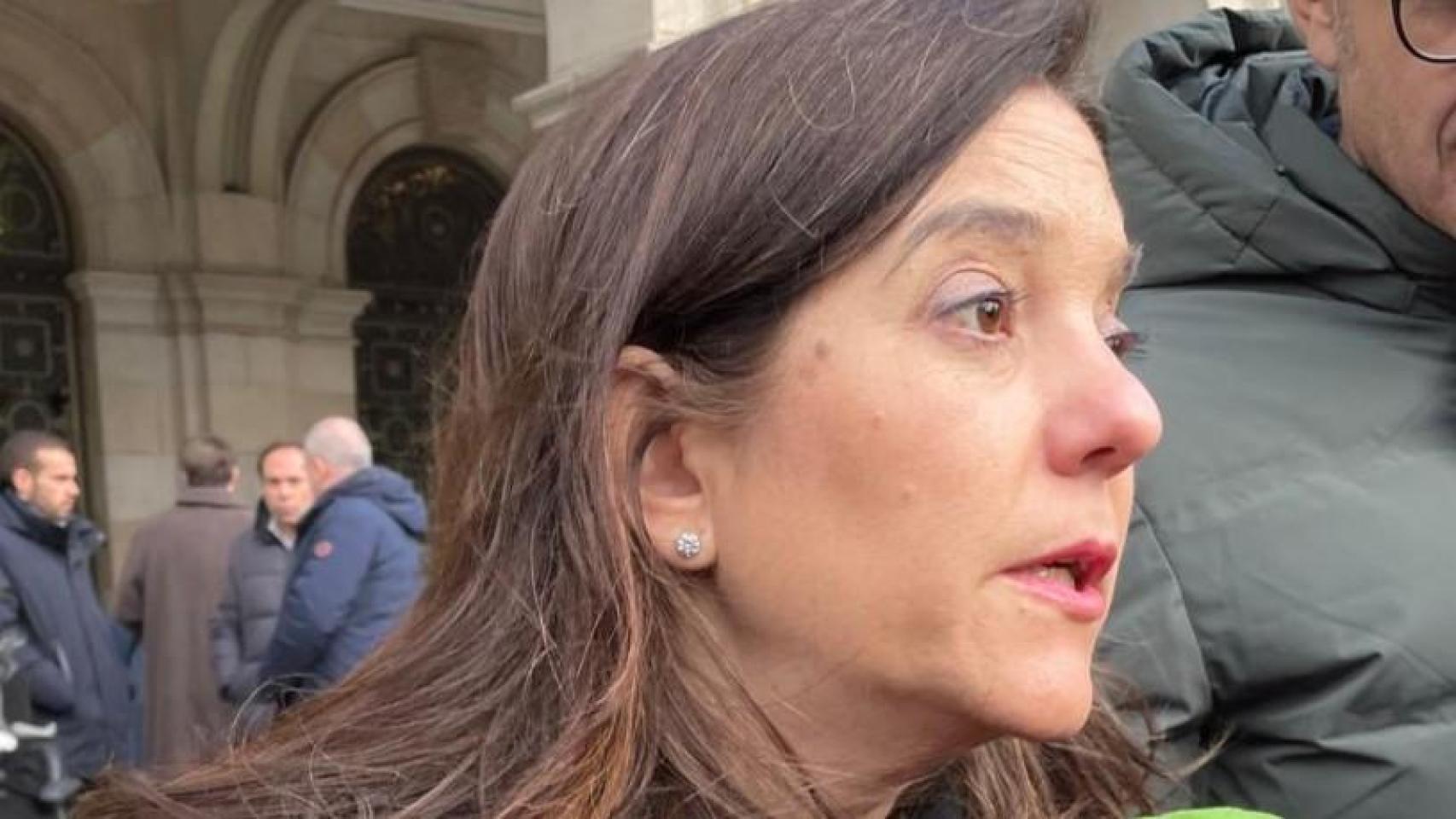 Inés Rey, esta mañana en María Pita.