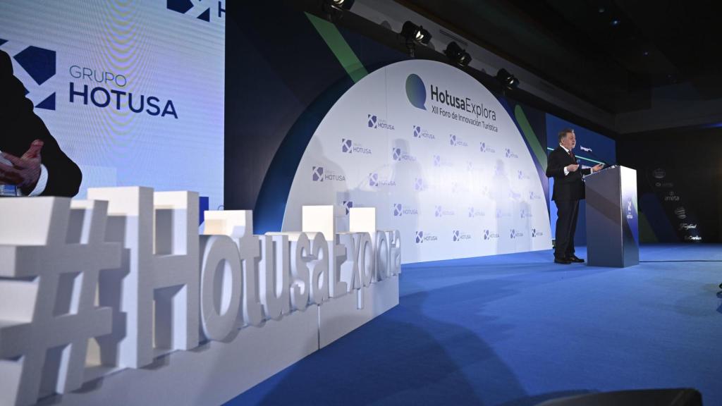 El presidente de Grupo Hotusa, Amancio López, inaugura el XII Foro de Innovación Turística Hotusa Explora este lunes en Madrid.