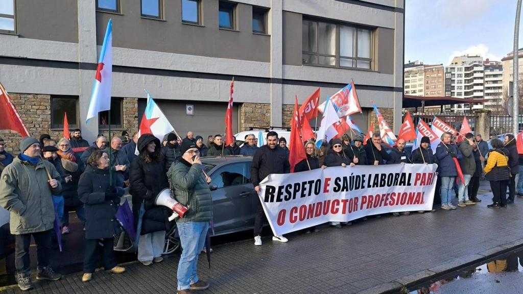 Protesta de personal del transporte de viajeros por carretera
