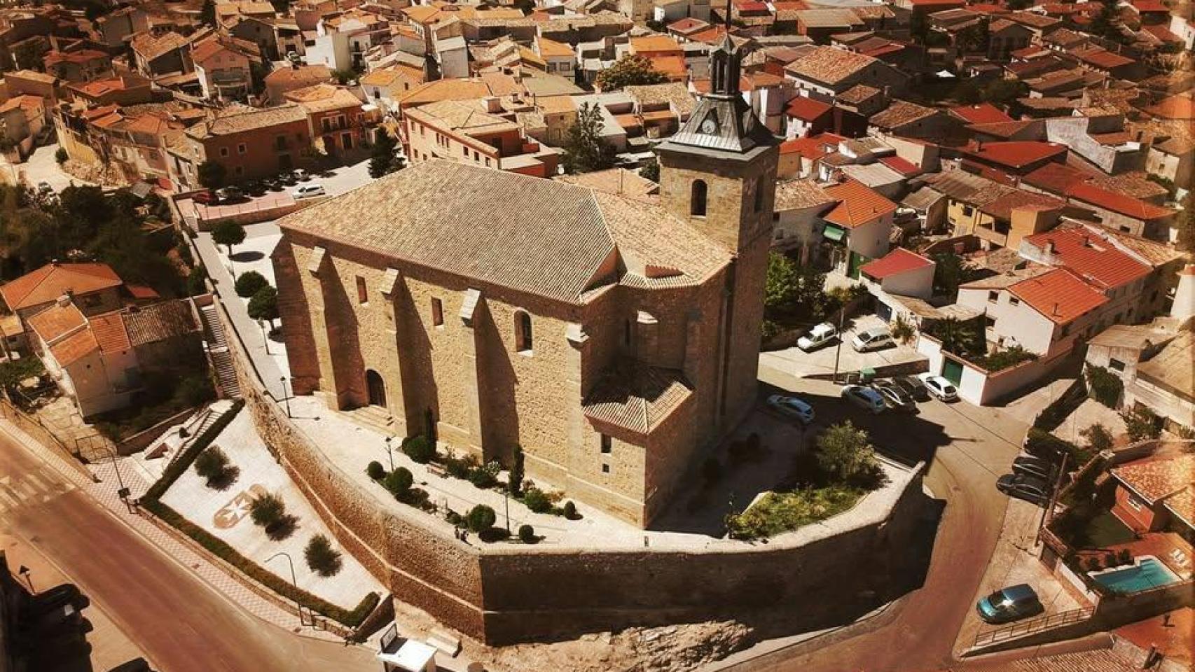 Vista aérea de Albares, en Guadalajara.