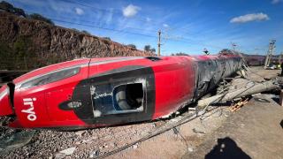 El tren Iryo accidentado.