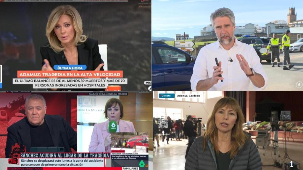 Susanna Griso, Carlos Franganillo, Antonio García Ferreras y Alejandra Herranz.