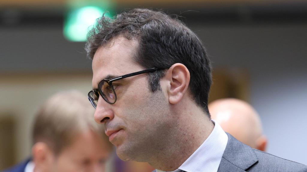El ministro de Economía, Carlos Cuerpo, durante una reunión en Bruselas