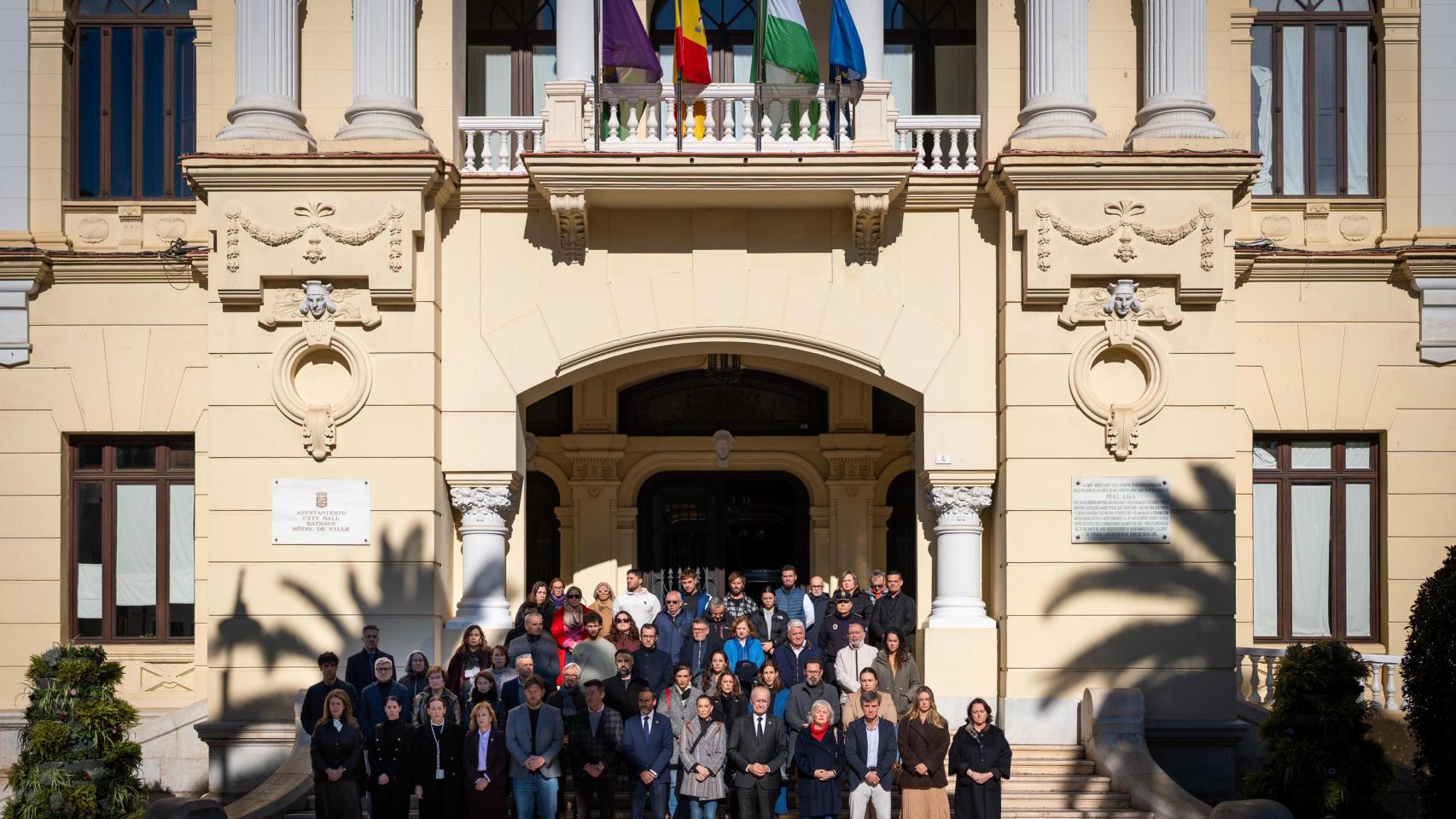 Minuto de silencio en Málaga capital.