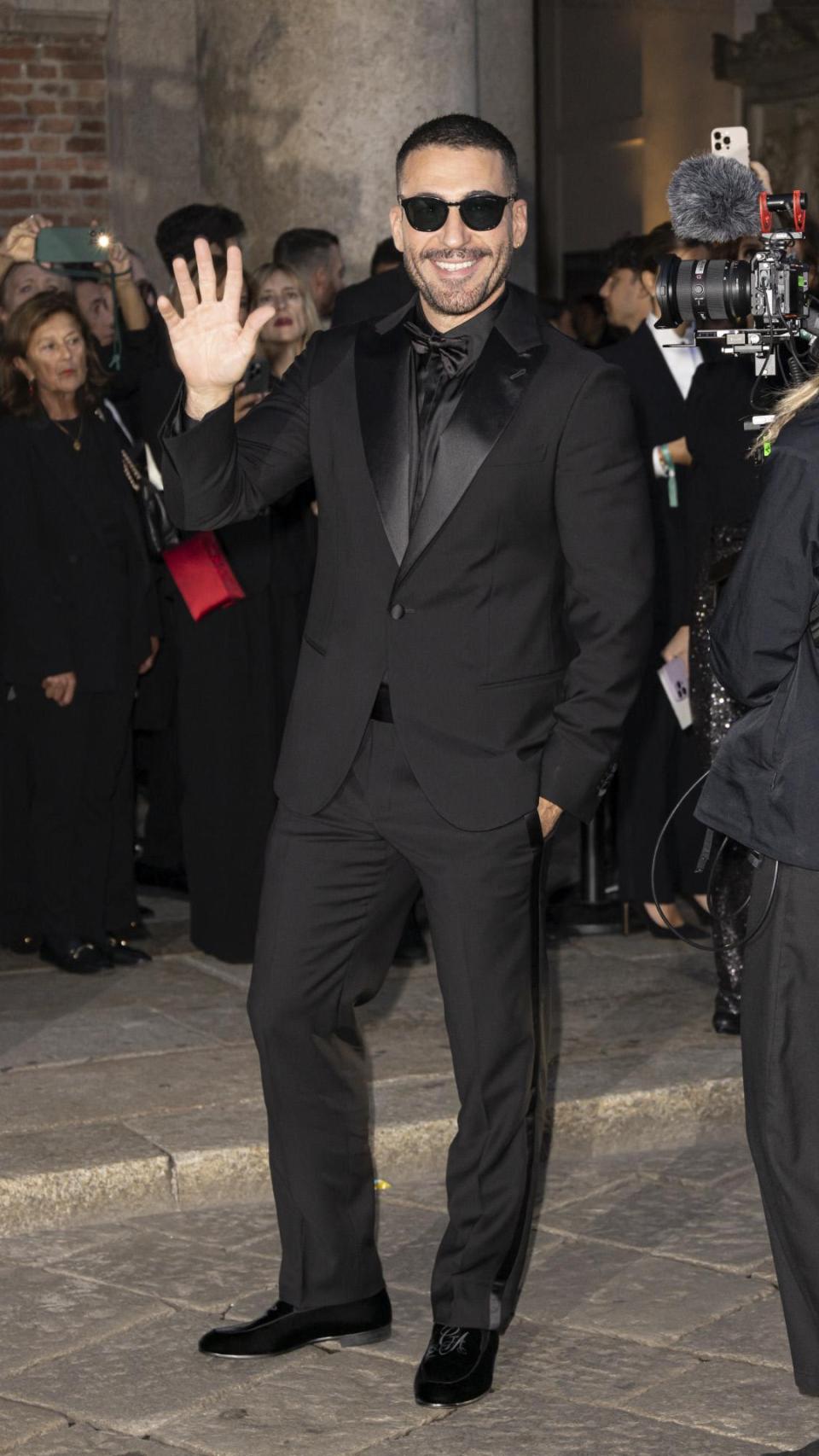 Miguel Ángel Silvestre, en la Semana de la Moda de Milán en septiembre de 2025.