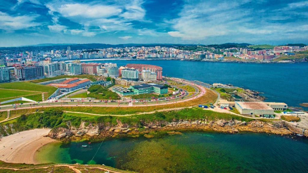 Vista aérea de A Coruña