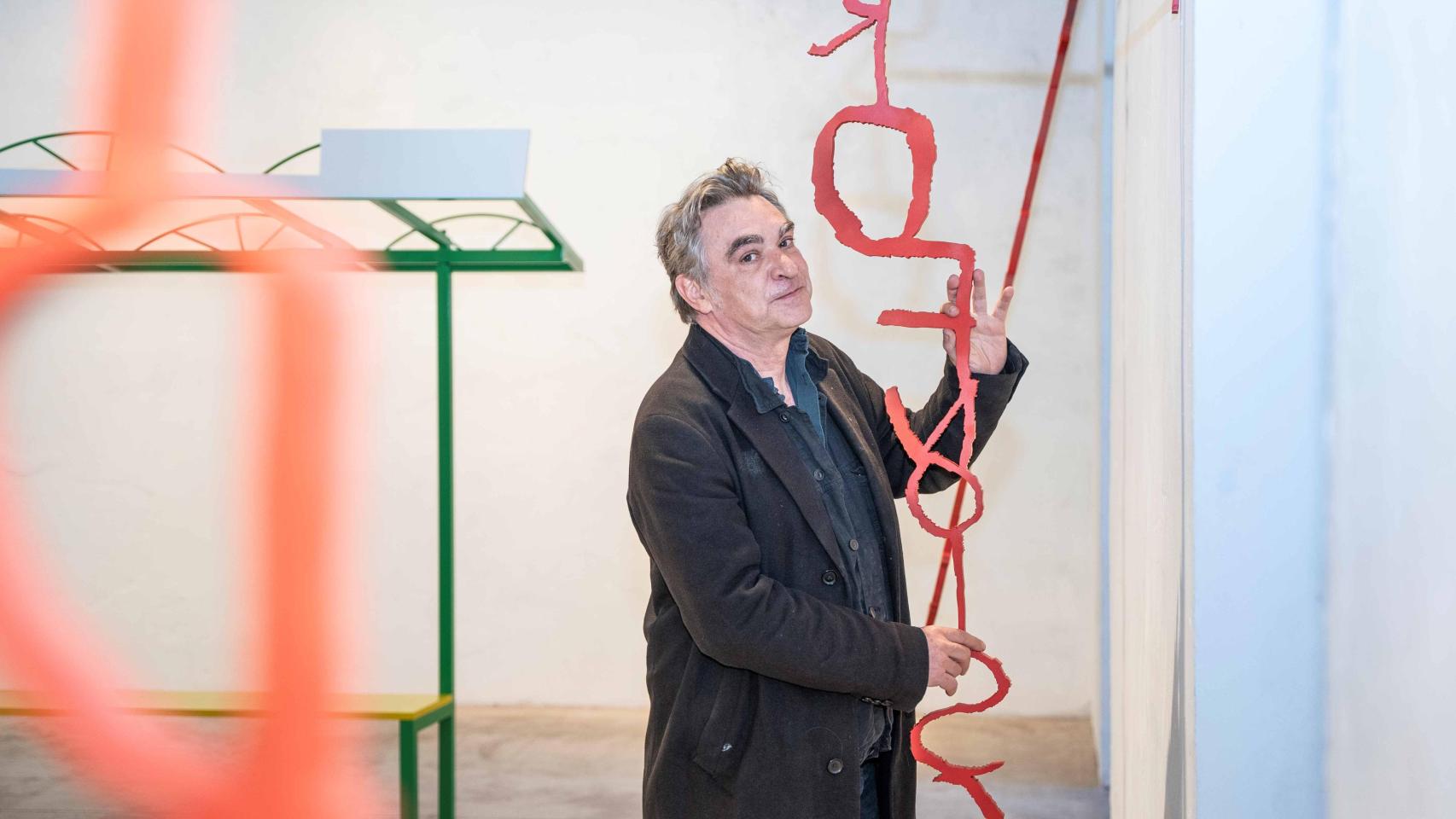 Jordi Colomer en la galería Albarrán Bourdais. Foto: Rodrigo Mínguez