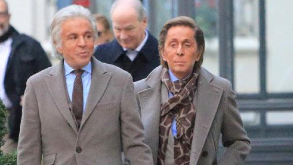 Giancarlo Giammetti y Valentino, en una fotografía tomada en Madrid en febrero de 2015.