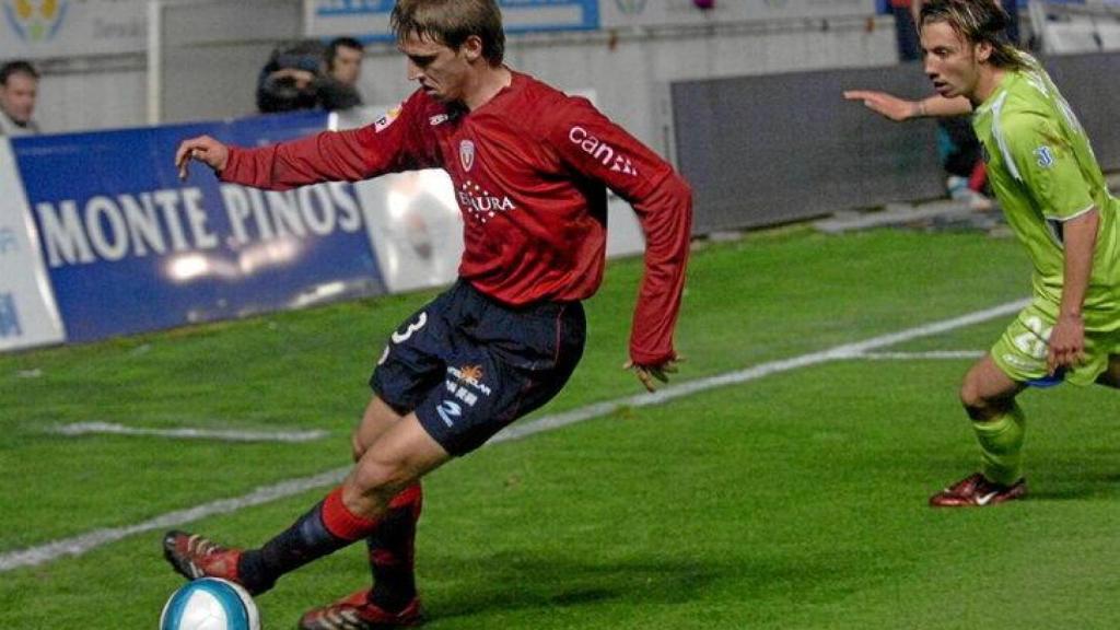 Nacho Monreal, durante un partido con Osasuna ante el Getafe.