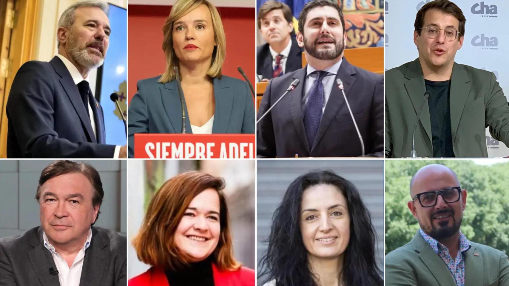 Los candidatos a las Cortes de Aragón.