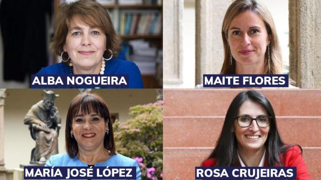 Las cuatro aspirantes al rectorado de la Universidad de Santiago debatirán este jueves